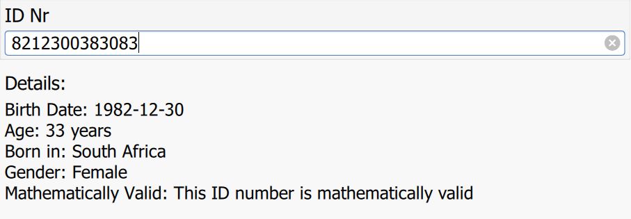 Mathematically Verifying South African ID Numbers with Survey123
